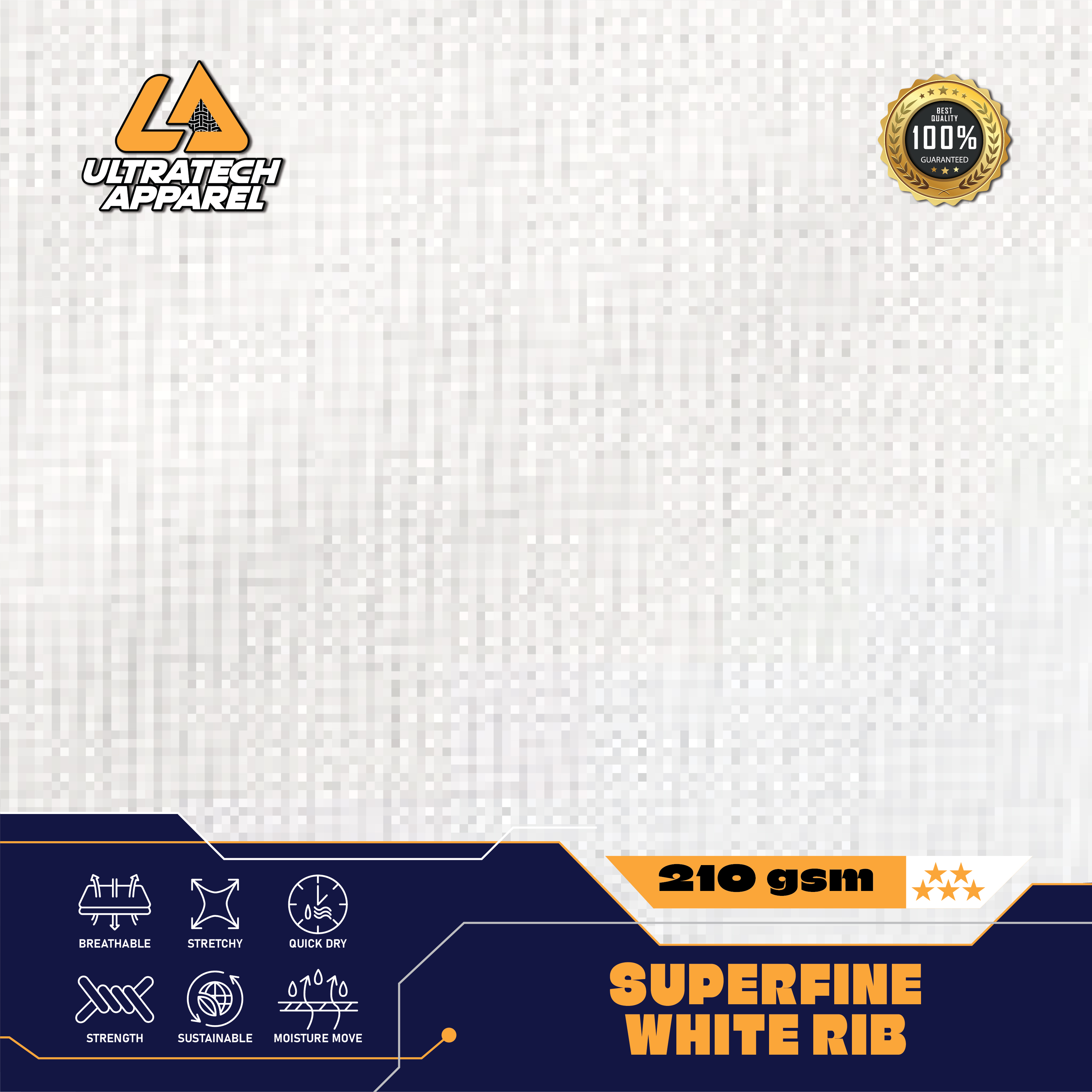 Superfine White Rib (210gsm)